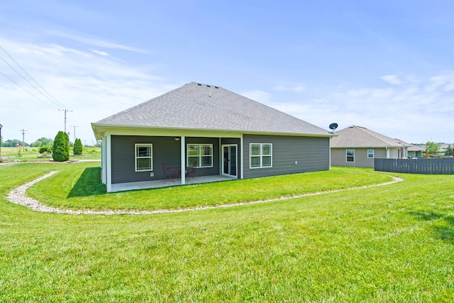 15409 Allegiance Ave, Ashland, MO 65010 - back of house with a patio area and roof with shingles