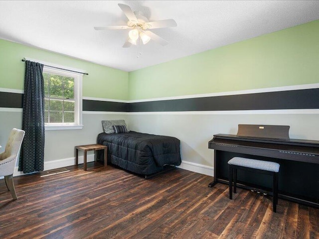 205 Johnson Ct, Ashland, MO 65010 - bedroom with wood finished floors and a ceiling fan