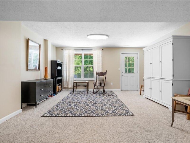 205 Johnson Ct, Ashland, MO 65010 - sitting room with light carpet, plenty of natural light, and a textured ceiling