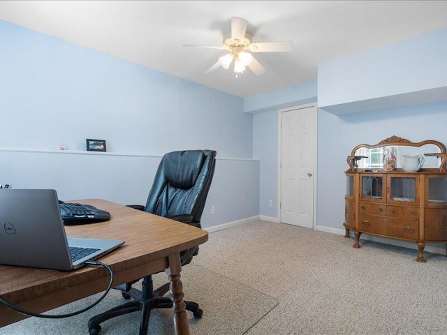 205 Johnson Ct, Ashland, MO 65010 - carpeted office space featuring ceiling fan and baseboards