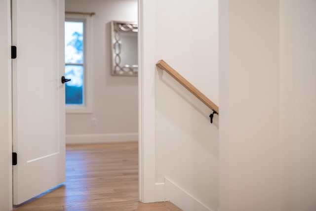 5413 Briar Rose Ct, Columbia, MO 65203 - stairway featuring wood finished floors and baseboards