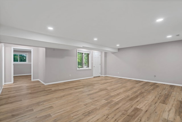 522 Huntridge Dr, Columbia, MO 65201 - basement with recessed lighting and light wood-style floors