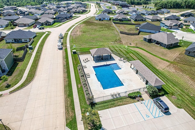 3321 Gray Birch Dr, Columbia, MO 65202 - aerial perspective of suburban area featuring a pool area
