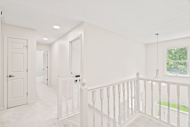3348 S Old Ridge Rd, Columbia, MO 65203 - hall featuring an upstairs landing and recessed lighting