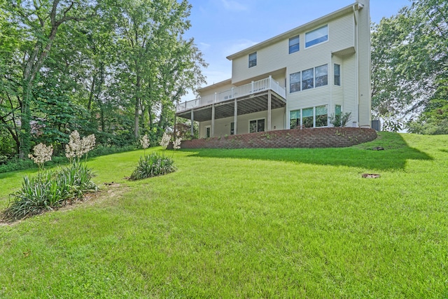 3348 S Old Ridge Rd, Columbia, MO 65203 - rear view of house featuring a yard and a balcony