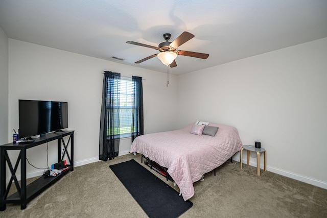 5808 Islip Dr, Columbia, MO 65201 - bedroom with carpet and ceiling fan