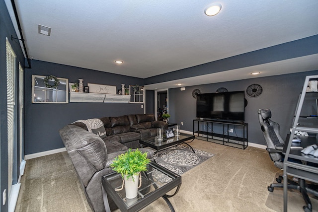 5808 Islip Dr, Columbia, MO 65201 - living area featuring carpet and recessed lighting