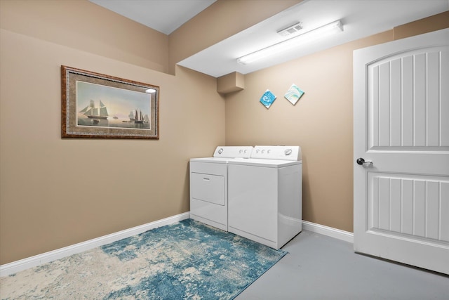 6406 Crooked Switch Ct, Columbia, MO 65201 - washroom featuring washing machine and dryer and baseboards