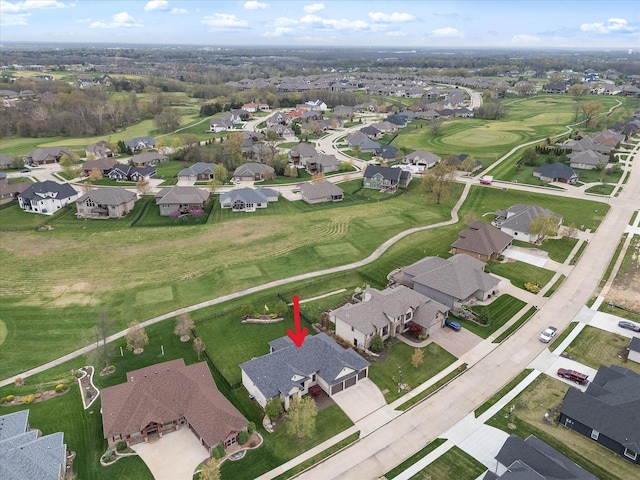 6406 Crooked Switch Ct, Columbia, MO 65201 - aerial overview of property's location featuring nearby suburban area and a golf club