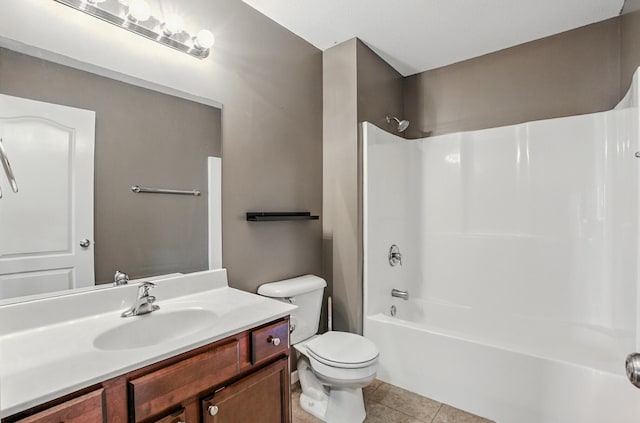 3904 Clydesdale Dr, Columbia, MO 65202 - bathroom with vanity, shower / bath combination, and tile patterned flooring