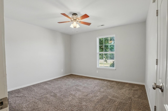 3904 Clydesdale Dr, Columbia, MO 65202 - carpeted spare room featuring ceiling fan and baseboards