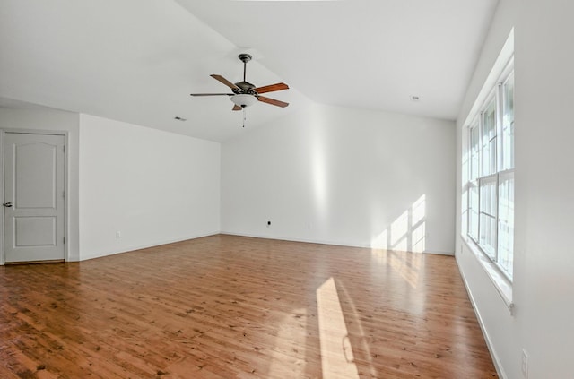 3904 Clydesdale Dr, Columbia, MO 65202 - spare room with lofted ceiling, ceiling fan, and wood finished floors