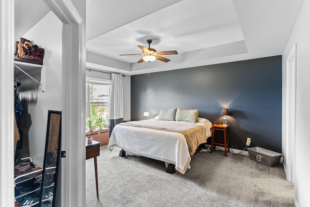 6655 American Setter Dr, Ashland, MO 65010 - bedroom with carpet floors, a raised ceiling, and ceiling fan