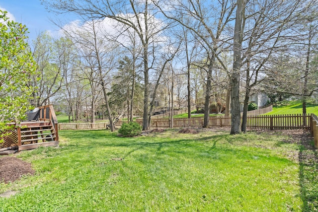 4902 Cochero Ct, Columbia, MO 65203 - fenced backyard featuring a deck
