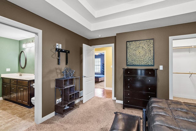 3509 Tuscany, Columbia, MO 65202 - bedroom with light colored carpet and ensuite bathroom