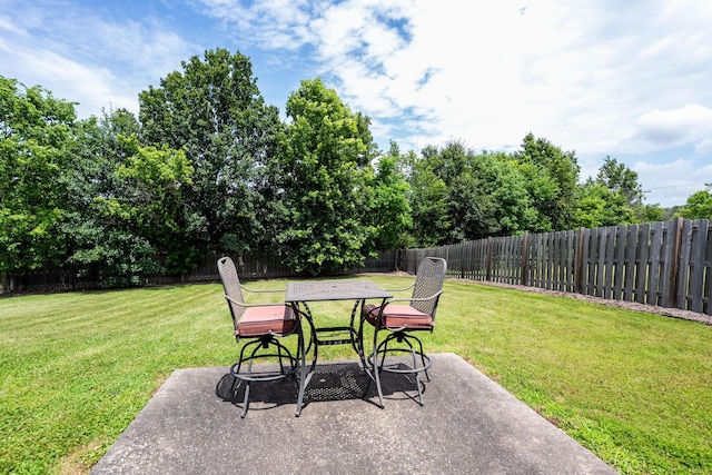 3509 Tuscany, Columbia, MO 65202 - fenced backyard with a patio area