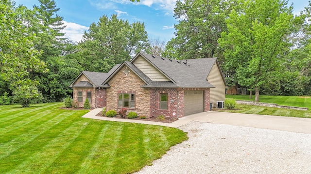 315 W Proctor St, Sturgeon, MO 65284 - view of front of home featuring driveway, roof with shingles, an attached garage, and a front lawn