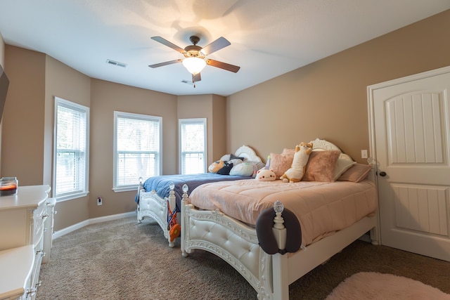 315 W Proctor St, Sturgeon, MO 65284 - bedroom with carpet and ceiling fan