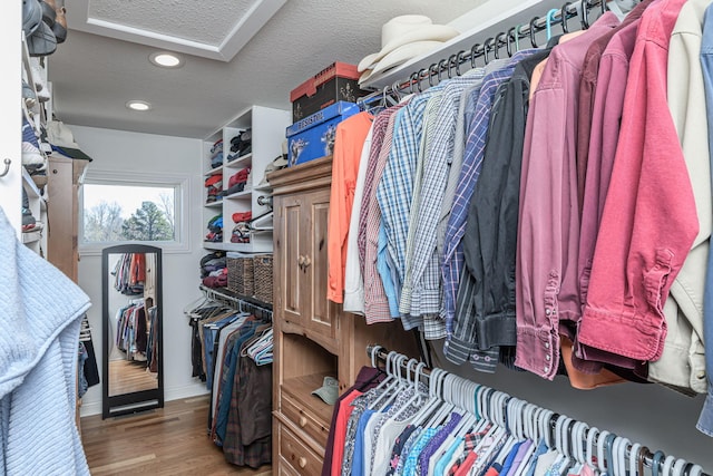 8900 W Graham Rd, Rocheport, MO 65279 - walk in closet featuring wood finished floors