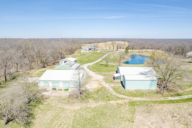 8900 W Graham Rd, Rocheport, MO 65279 - aerial view of property and surrounding area featuring a large body of water and a forest