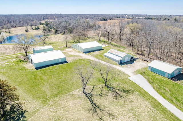 8900 W Graham Rd, Rocheport, MO 65279 - aerial view of sparsely populated area with a nearby body of water and a heavily wooded area