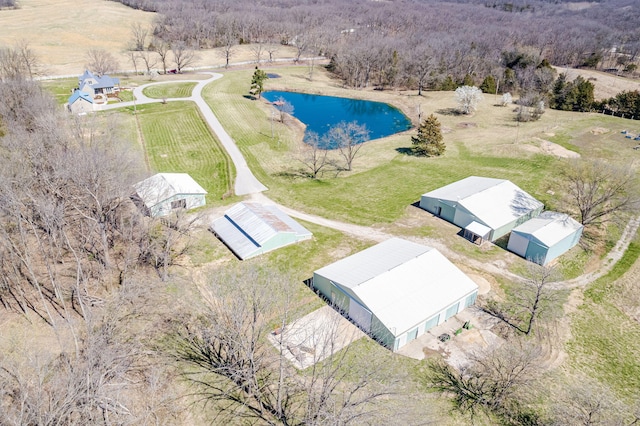 8900 W Graham Rd, Rocheport, MO 65279 - bird's eye view of a nearby body of water and a heavily wooded area