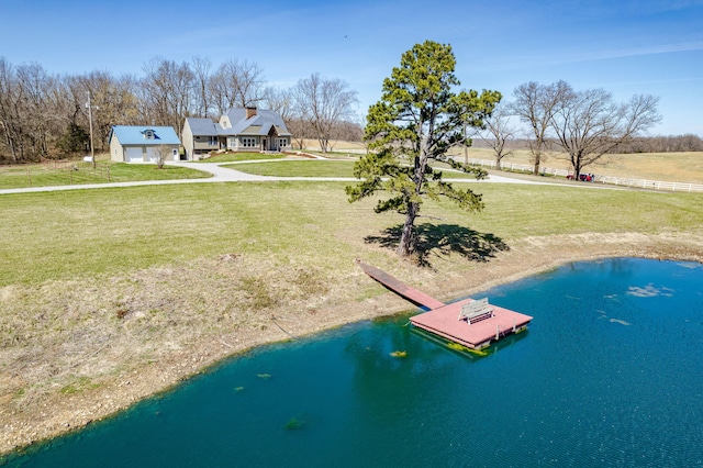 8900 W Graham Rd, Rocheport, MO 65279 - aerial view of property and surrounding area with a nearby body of water