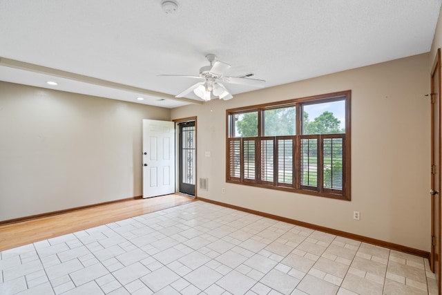 2002 Chapel Hill Rd, Columbia, MO 65203 - spare room with a smoke detector, a ceiling fan, and recessed lighting