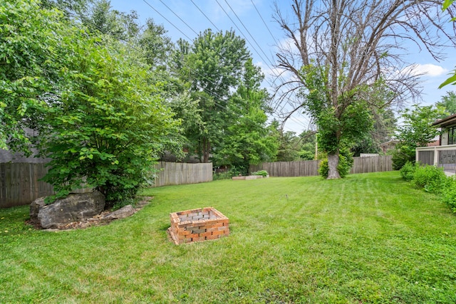 2002 Chapel Hill Rd, Columbia, MO 65203 - fenced backyard featuring a fire pit