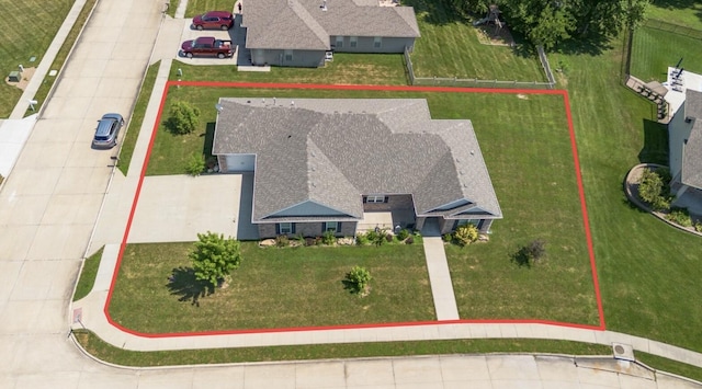 100 Trent Ct, Hallsville, MO 65255 - view from above of property with property parcel outlined