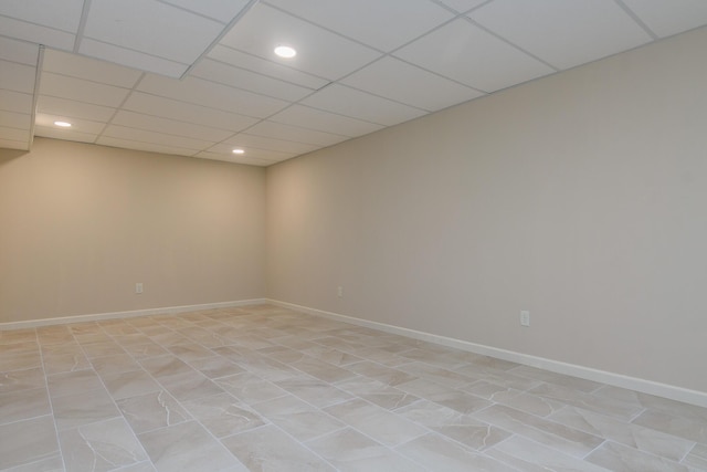 1745 Engelwood Dr, Jefferson City, MO 65101 - unfurnished room featuring a paneled ceiling and recessed lighting