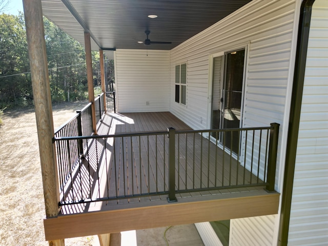 1680 W Fenton Rd, Columbia, MO 65202 - wooden deck with a ceiling fan