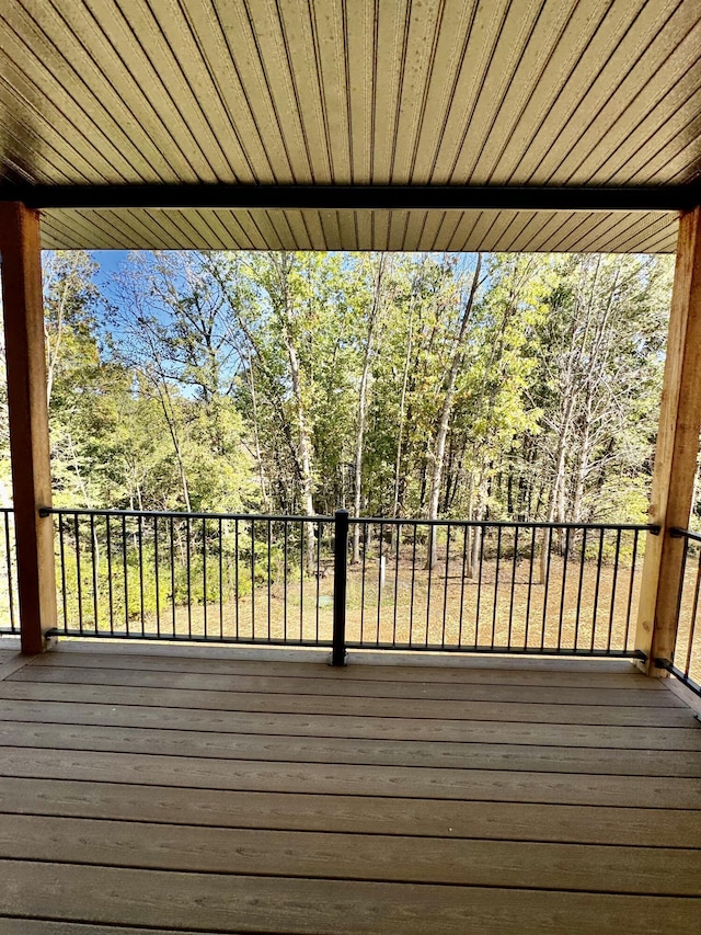 1680 W Fenton Rd, Columbia, MO 65202 - wooden terrace with view of wooded area