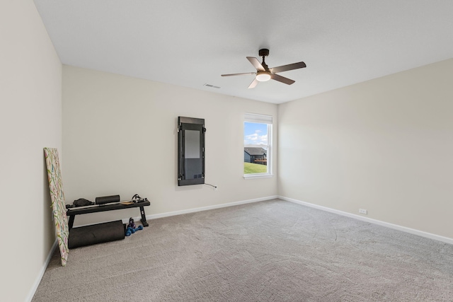 2821 Clopton Ct, Columbia, MO 65203 - empty room with ceiling fan and carpet flooring