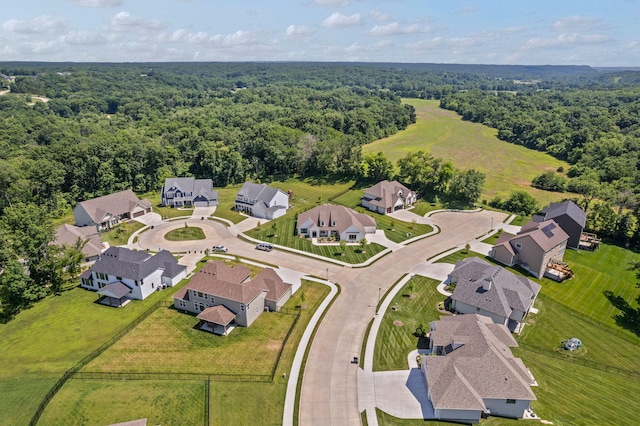 2821 Clopton Ct, Columbia, MO 65203 - aerial perspective of suburban area featuring a forest