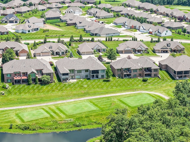 1107 Marcassin Dr, Columbia, MO 65201 - aerial perspective of suburban area featuring a large body of water