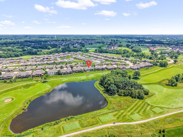 1107 Marcassin Dr, Columbia, MO 65201 - aerial perspective of suburban area featuring a nearby body of water and a golf course