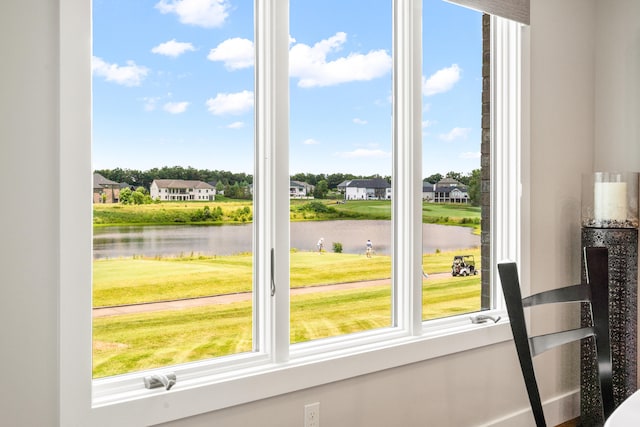 1107 Marcassin Dr, Columbia, MO 65201 - entryway with a water view and a residential view
