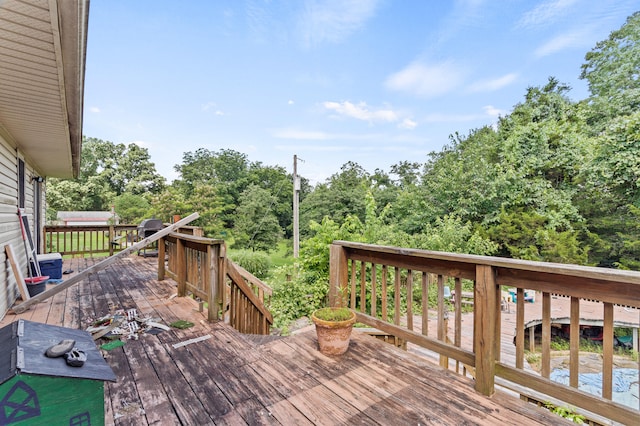 3601 W Hilltop Dr, Columbia, MO 65203 - view of wooden terrace