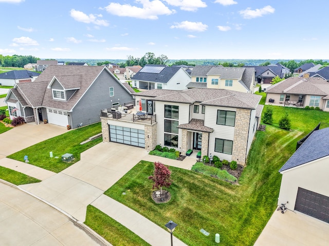 613 Red Feather Ct, Columbia, MO 65203 - view of front of house featuring a residential view, driveway, and stone siding