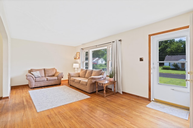 709 Clayton St, Columbia, MO 65203 - living area with plenty of natural light and light wood-style flooring