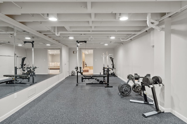 702 Russell Blvd, Columbia, MO 65203 - gym featuring baseboards