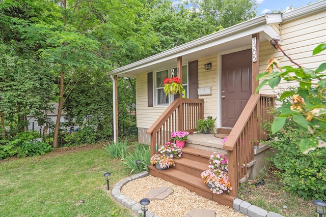 1305 Sims St, Columbia, MO 65201 - entrance to property with a lawn