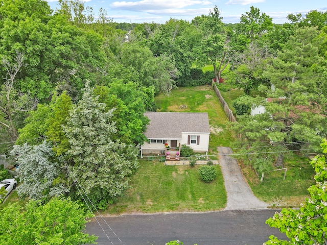1305 Sims St, Columbia, MO 65201 - view from above of property featuring a heavily wooded area