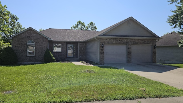 4008 Iguana Dr, Columbia, MO 65202 - single story home with brick siding, a garage, driveway, and a front yard