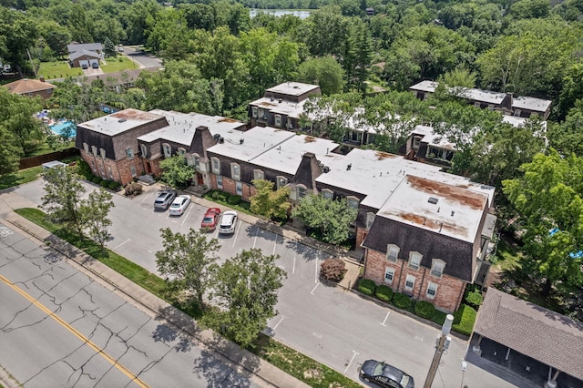 2710 Rollins Rd Unit A-1, Columbia, MO 65203 - bird's eye view of a heavily wooded area and a large body of water