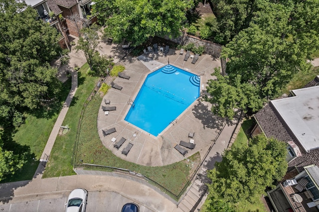 2710 Rollins Rd Unit A-1, Columbia, MO 65203 - bird's eye view of a pool