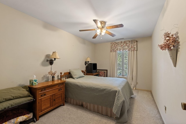 3707 Woodridge Ct, Columbia, MO 65201 - bedroom featuring light carpet and a ceiling fan