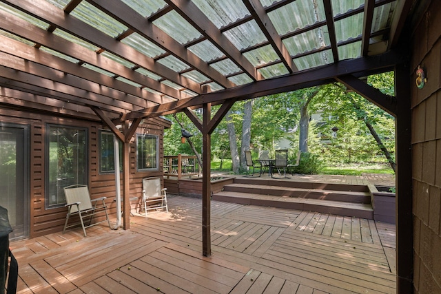 3707 Woodridge Ct, Columbia, MO 65201 - wooden deck featuring a pergola