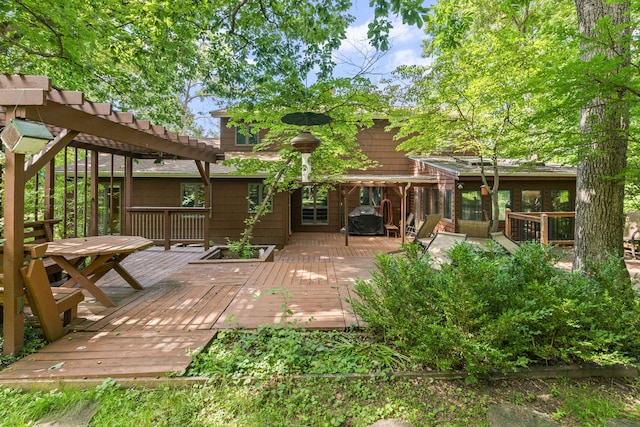 3707 Woodridge Ct, Columbia, MO 65201 - deck featuring a grill and a pergola